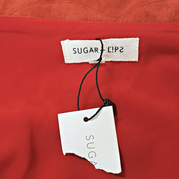 NEW! ANTHRO'S SUGAR LIPS Faux SUEDE TOP BLOUSE - Picture 2 of 4